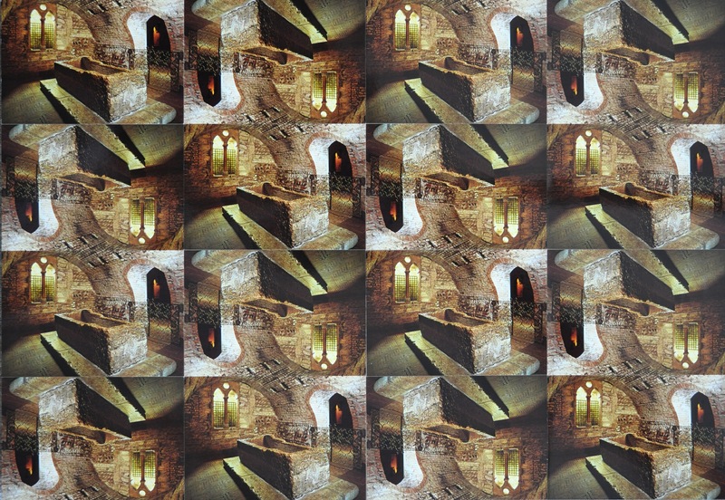 Uwe Poth - Verona, 1997, postcard assemblage on aluminium