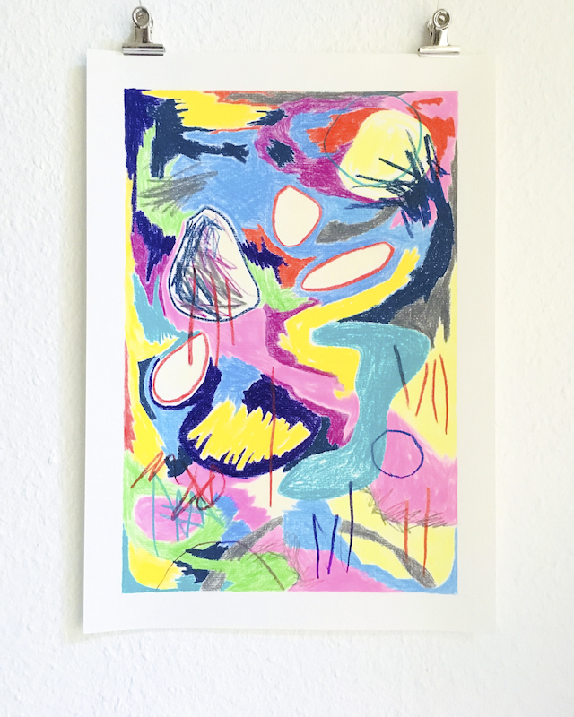 Leonard Korbus - AD 7, 2020, colored pencils on paper