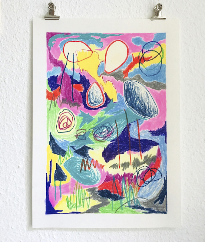 Leonard Korbus - AD 6, 2020, colored pencils on paper