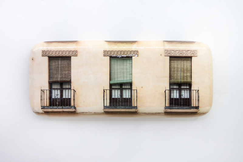Hein Spellmann - Fassade 387 (Balcones), 2020, silicone, acrylic, CLC print, foam, wood