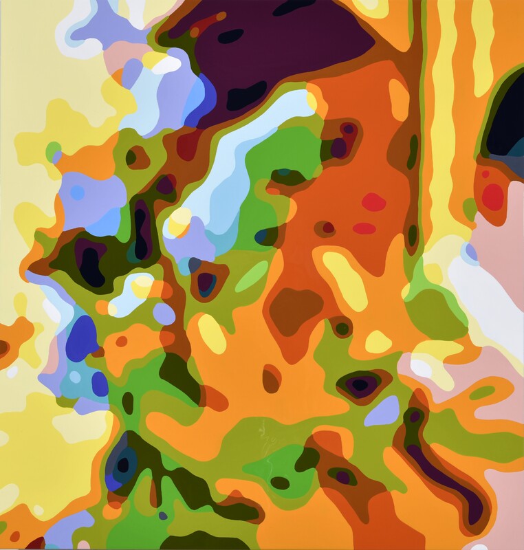 Konrad Winter - Floral, 2024, car lacquer on aluminum