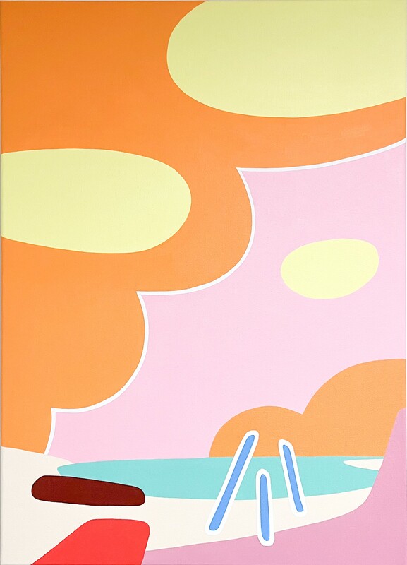 Leonard Korbus - Folgelandschaft_01 (Leipzig_Süd), 2025, Acrylic on canvas