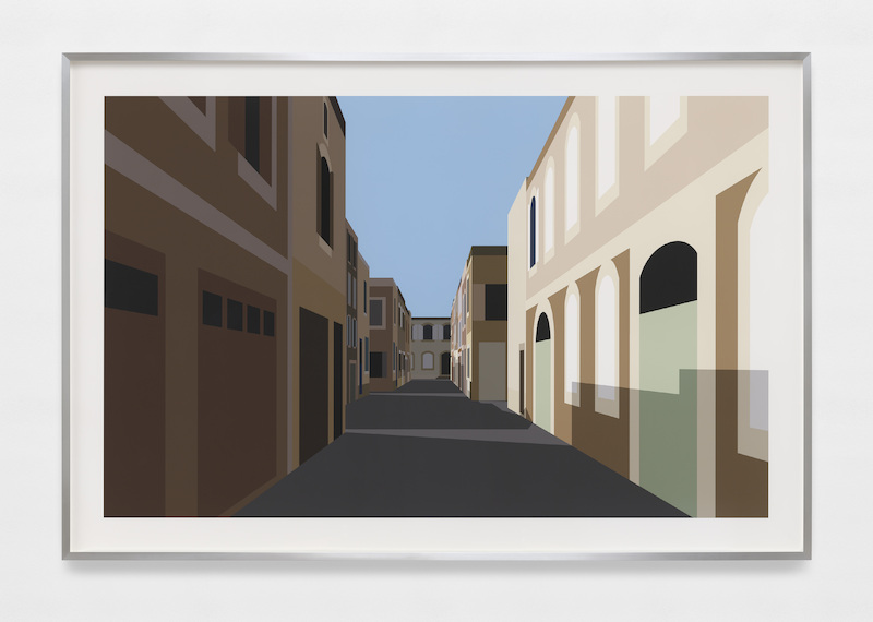 Julian Opie: "French village 3" (2021)