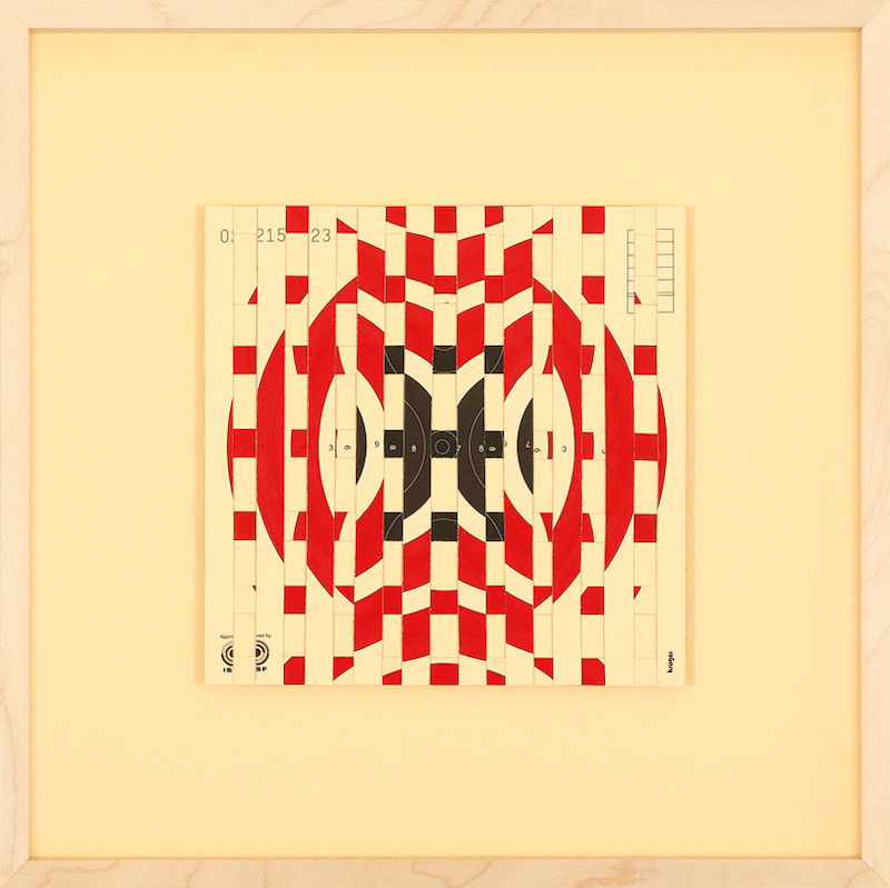 Petra Scheibe Teplitz - 021523, 2018, modifizierte Schießscheiben, Acrylfarbe