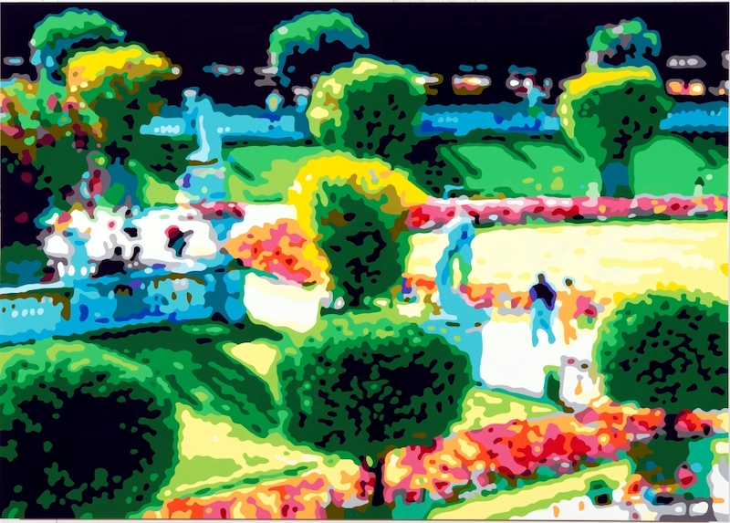 Konrad Winter - Jardin du Luxembourg 2, 2012, car lacquer on aluminum