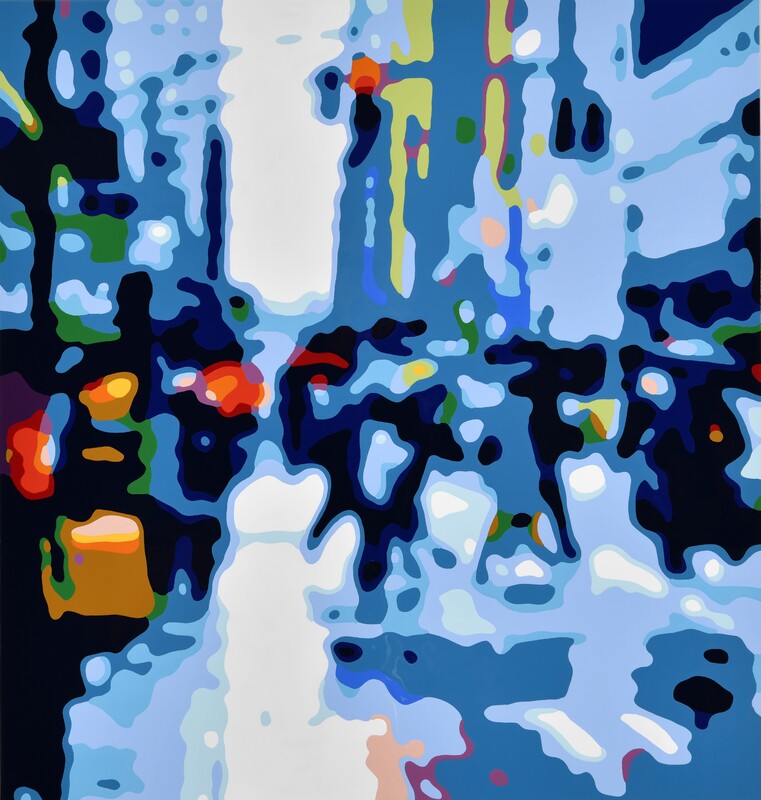 Konrad Winter - Kühl, 2024, car lacquer on aluminum