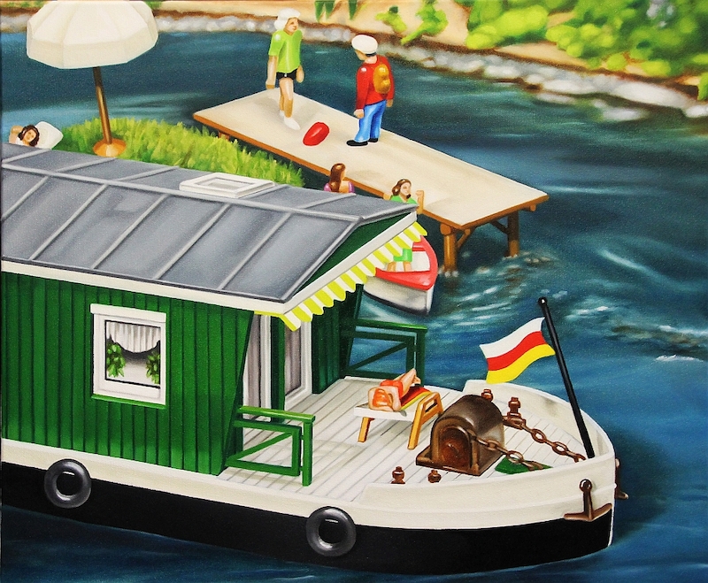 Günter Beier - Moselglück, 2016, Öl auf Leinwand