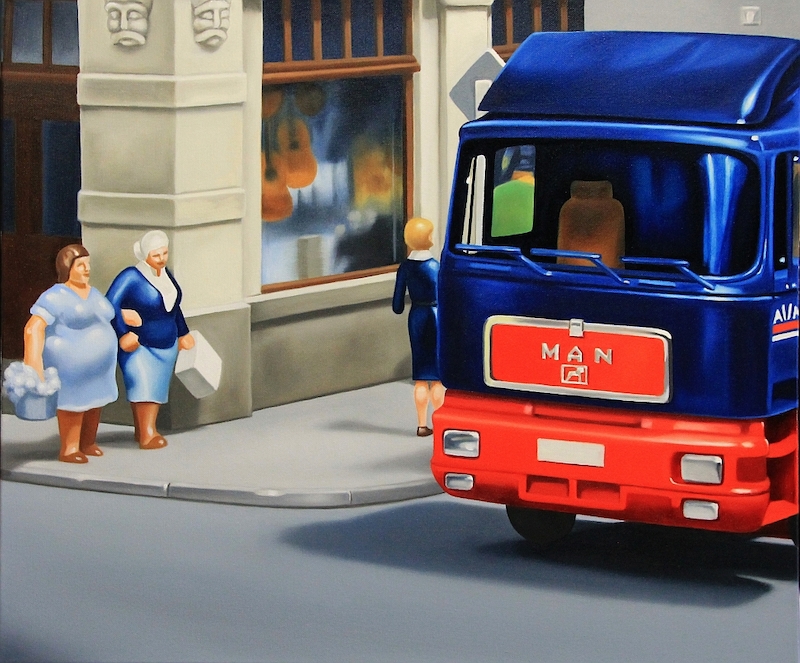 Günter Beier - Mozartstrasse, 2016, Öl auf Leinwand