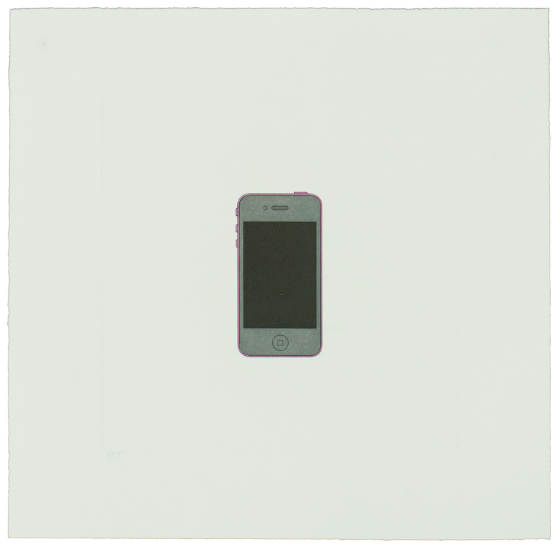 Michael Craig-Martin - The Catalan Suite II - iPhone, 2013, Radierung