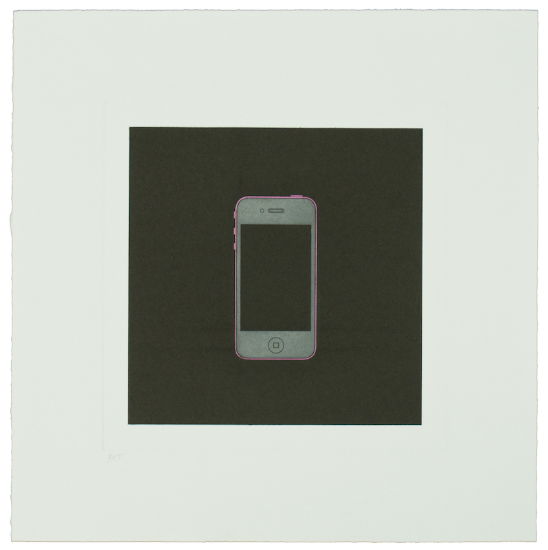 Michael Craig-Martin - The Catalan Suite I - iPhone, 2013, Radierung