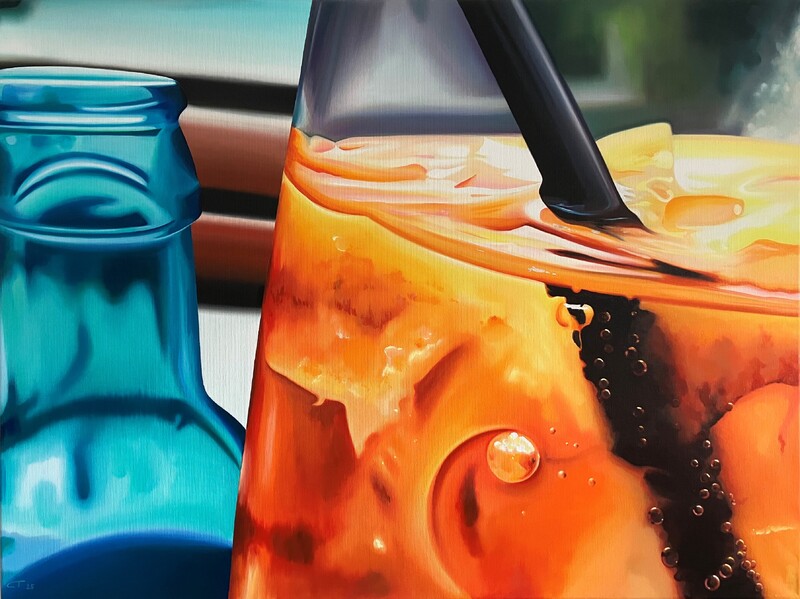 Charlotte Trossbach - Aperol o’ clock, 2025, Oil on canvas