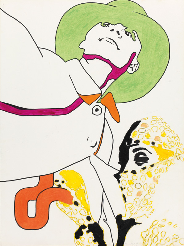 Werner Berges - Startanten, 1967, Filzstift, Ölkreide auf Schoellershammer