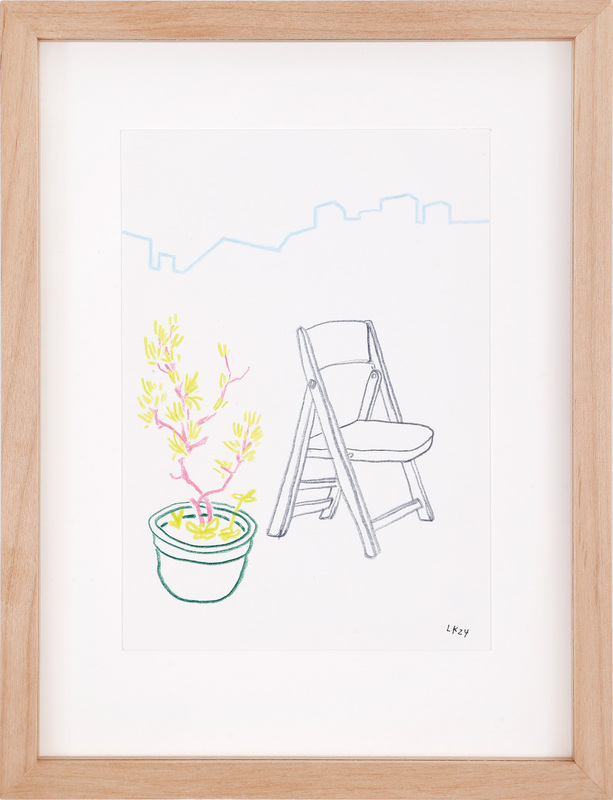 Leonard Korbus - Mageleinstraat_19_02, 2024, ink and colored pencil on paper