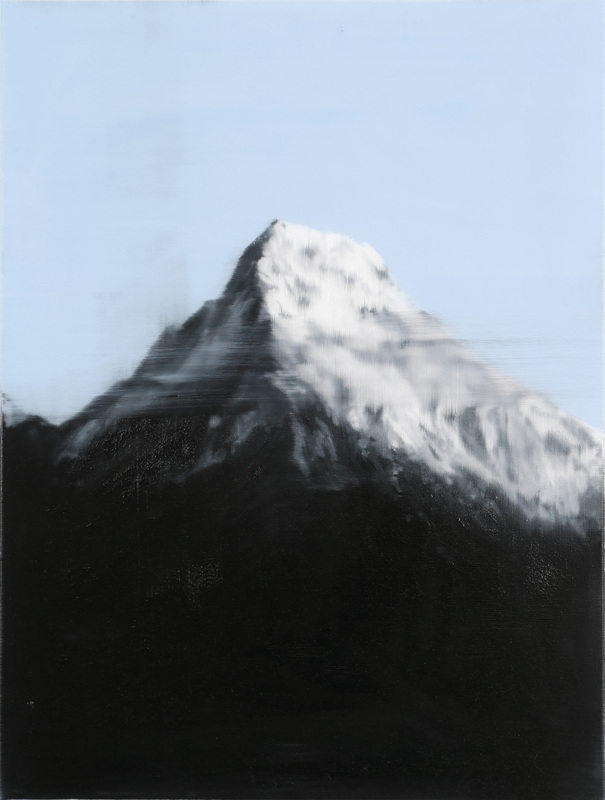 JKB Fletcher: "Landmass / Peak black, white, blue" (2025)