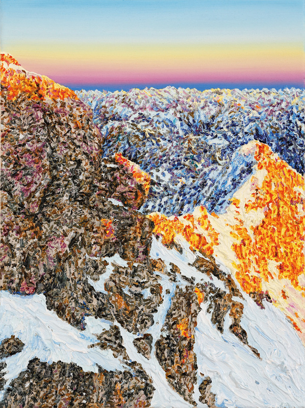Katharina Gierlach - Zugspitze bei Sonnenaufgang, 2025, Oil on canvas