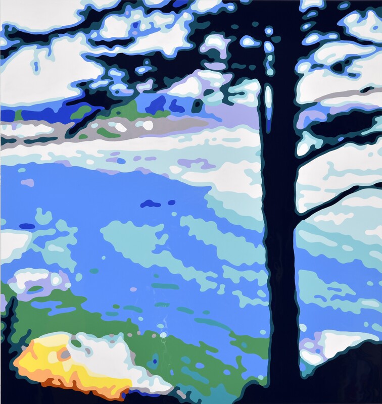 Konrad Winter - Pacific, 2025, car lacquer on aluminum