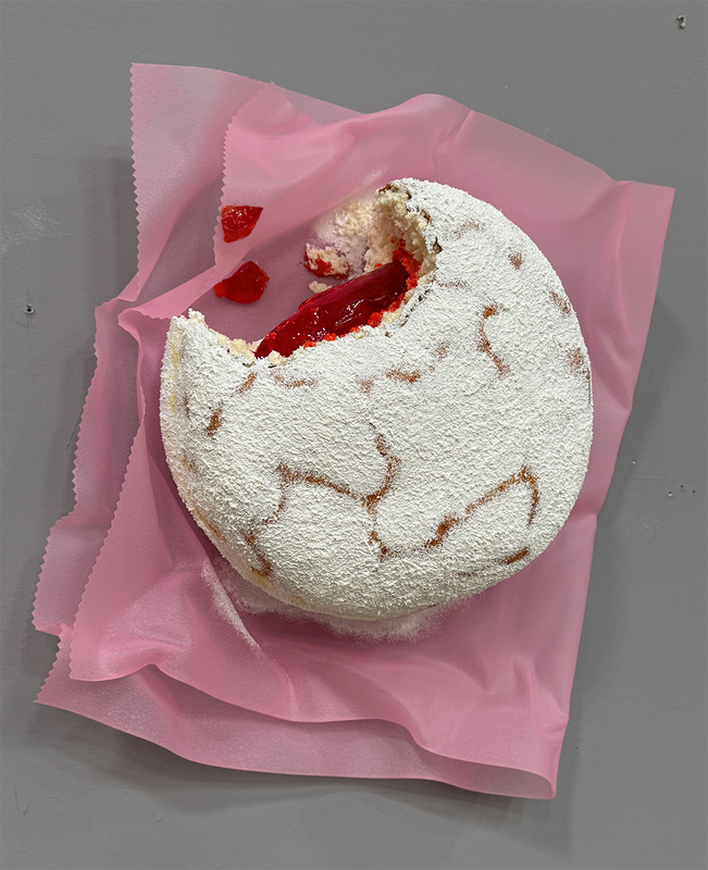 Peter Anton - Bitten Jelly Donut, 2025, mixed media