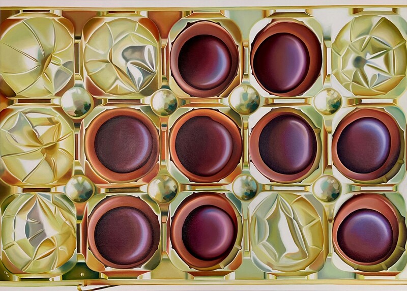 Charlotte Trossbach - Toffifee IX, 2023, Öl auf Leinwand