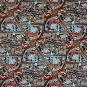 Uwe Poth - Hamburg, 1974, postcard assemblage on aluminium