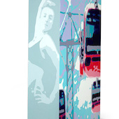 Konrad Winter - Terminal 24, 2016, car lacquer on aluminum