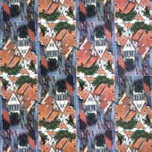 Uwe Poth - Bremen, 1998, postcard assemblage on aluminium