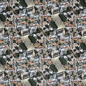 Uwe Poth - Den Bosch, 2000, postcard assemblage on aluminium