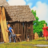 Günter Beier - Almhütte, 2015, Öl auf Leinwand