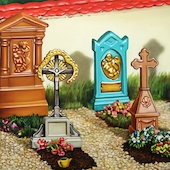 Günter Beier - Friedhof, 2016, Öl auf Leinwand