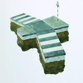 Steve Johnson - Zebra crossing II, 2009, watercolor on paper