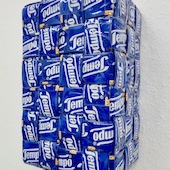 Petra Scheibe Teplitz - Tempo, 2008, Holz, Acrylfarbe. Dämmfolie, Folie