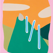 Leonard Korbus - Folgelandschaft_02 (Mount Böhlitz), 2025, Acryl auf Leinwand