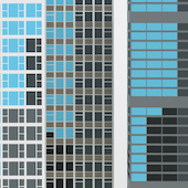 Julian Opie - Modern Towers 2 (A-E)