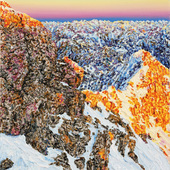 Katharina Gierlach - Zugspitze bei Sonnenaufgang, 2025, Öl auf Leinwand