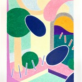 Leonard Korbus - hortus_conclusus_04, 2023, Ölpastell auf Büttenpapier