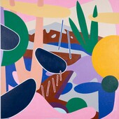 Leonard Korbus - hortus_conclusus_12_1, 2024, oil and acrylic on canvas