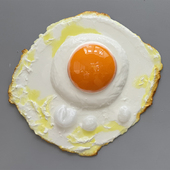 Peter Anton - Fried Egg, 2025, Mixed media