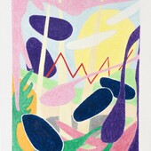 Leonard Korbus - wandering_landscape_01, 2023, oil pastels, paper