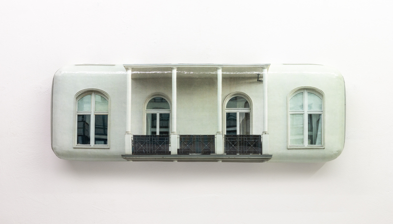 Hein Spellmann - Balkon 1, 2023, Silikon, Acryl, CLC-Print, Schaumstoff, Holz