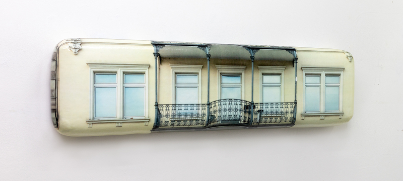Hein Spellmann - Balkon 2, 2023, Silikon, Acryl, CLC-Print, Schaumstoff, Holz