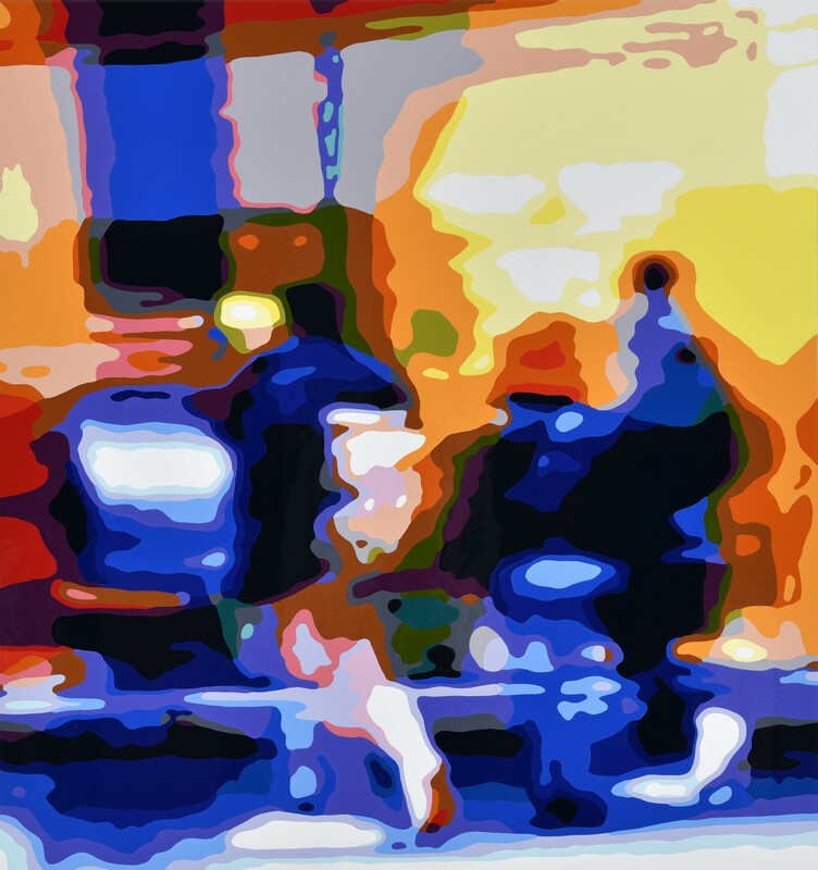 Konrad Winter - Kaufhaus, 2023, Autolack auf Aluminium