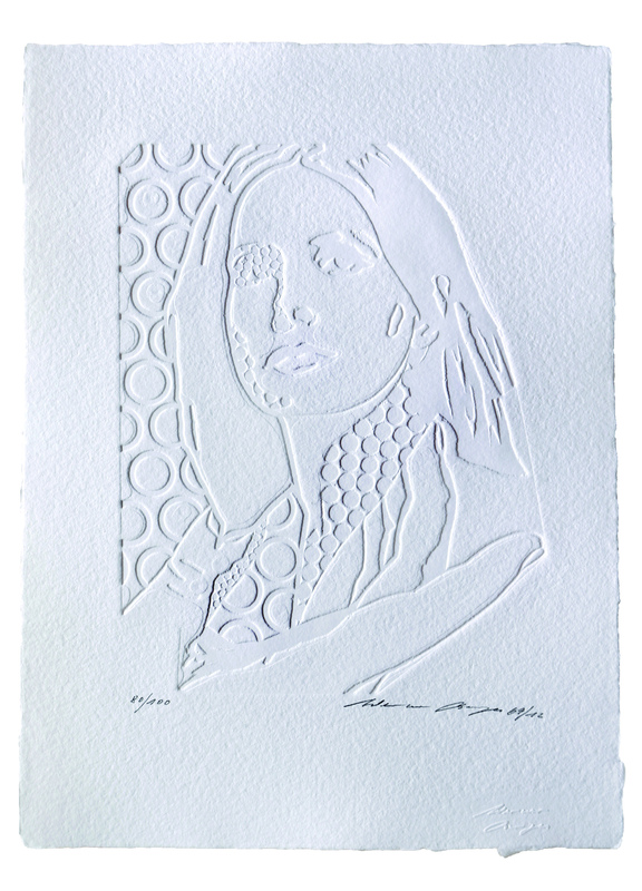 Werner Berges - Emma (geprägt), 2012 / 1969, Prägung auf Büttenpapier