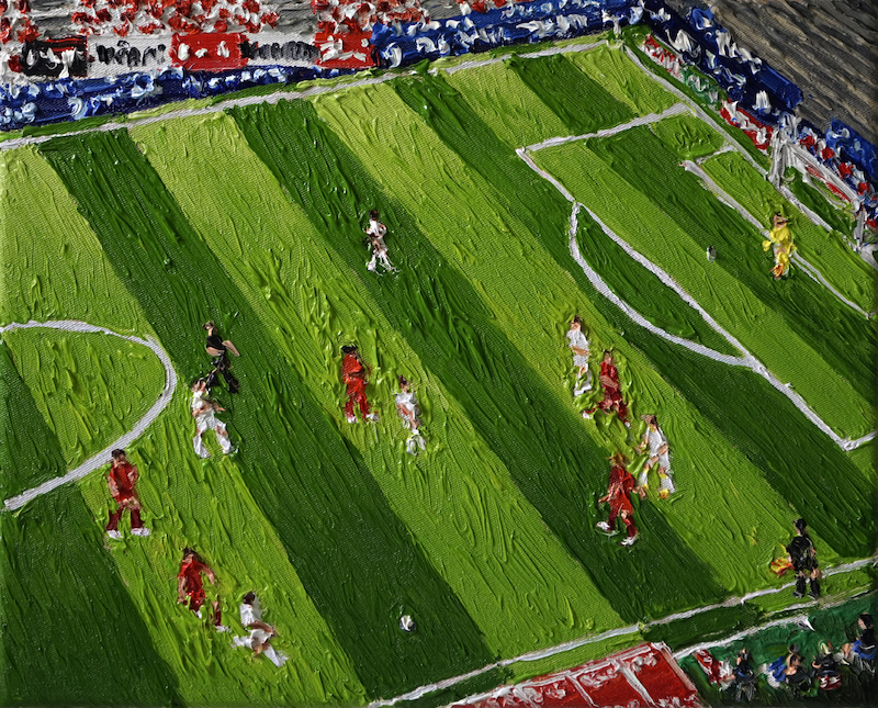 Katharina Gierlach - FC Köln - FC Union Berlin, 2020, Öl auf Leinwand