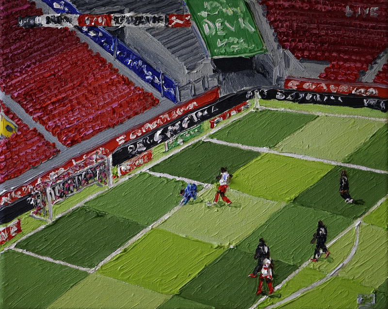 Katharina Gierlach - FC Köln - Fortuna Düsseldorf, 2020, Öl auf Leinwand