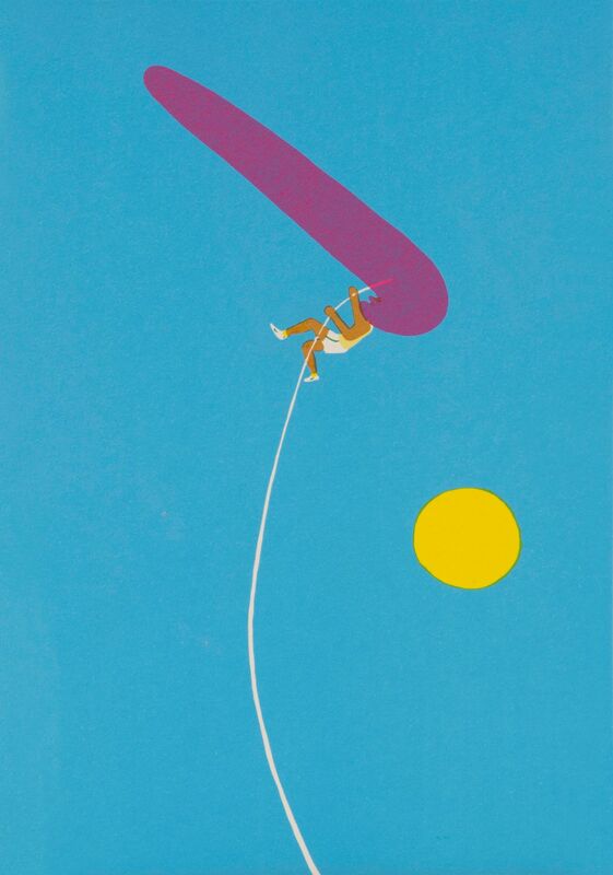 Peter McDonald - Pole vault, 2021, Originallithografie auf Super Alfa Papier