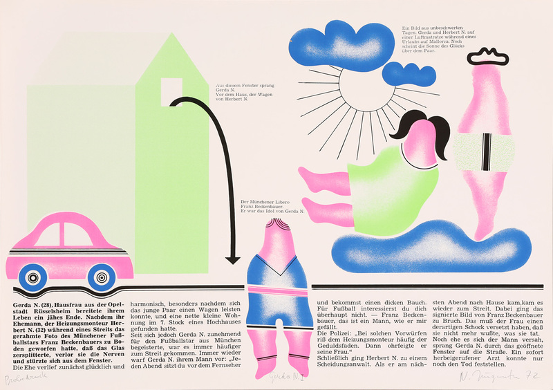 Nikolaus Jungwirth - Gerda N. I, 1972, Offsetdruck (ohne Rahmen)