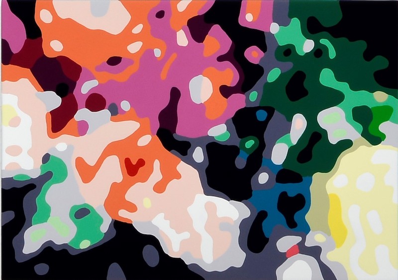 Konrad Winter - A Rosegarden 18 (Vorzugsausgabe), 2020, Autolack auf Aluminium, manuelle Malerei