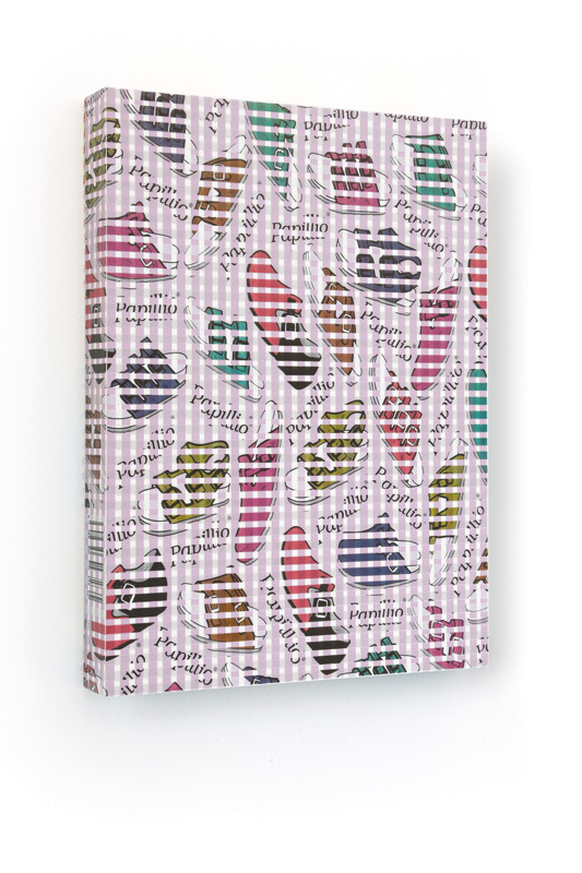 Petra Scheibe Teplitz - Hausschuhe, 2020, Holz, Acrylfarbe, Plastiktüte, Firnis