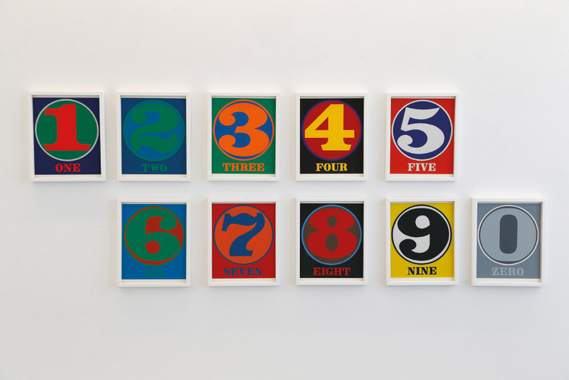Robert Indiana - numbers 0 bis 9 (gerahmt), 1968, Siebdruck