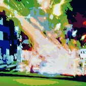 Konrad Winter - Straße, 2023, Autolack auf Aluminium