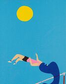 Peter McDonald - High Jump, 2021, Originallithografie auf Super Alfa Papier